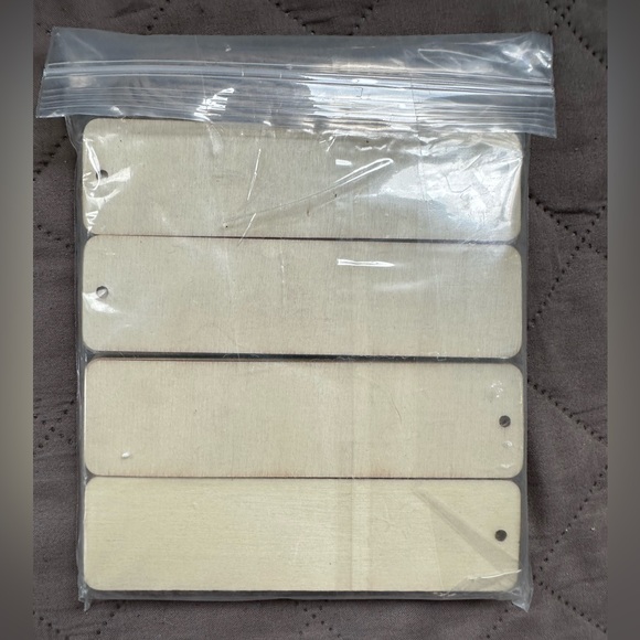 Zonon Large Size Wood Blank Bookmarks DIY Package Tags - Picture 3 of 6